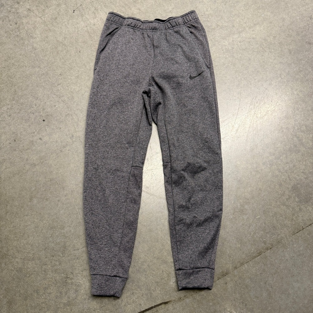 Nike Dri-FIT Mens Gray Heathered Tapered Joggers Sweatpants Medium